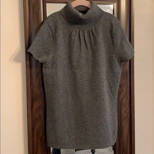 Loft gray cashmere short sleeved sweater